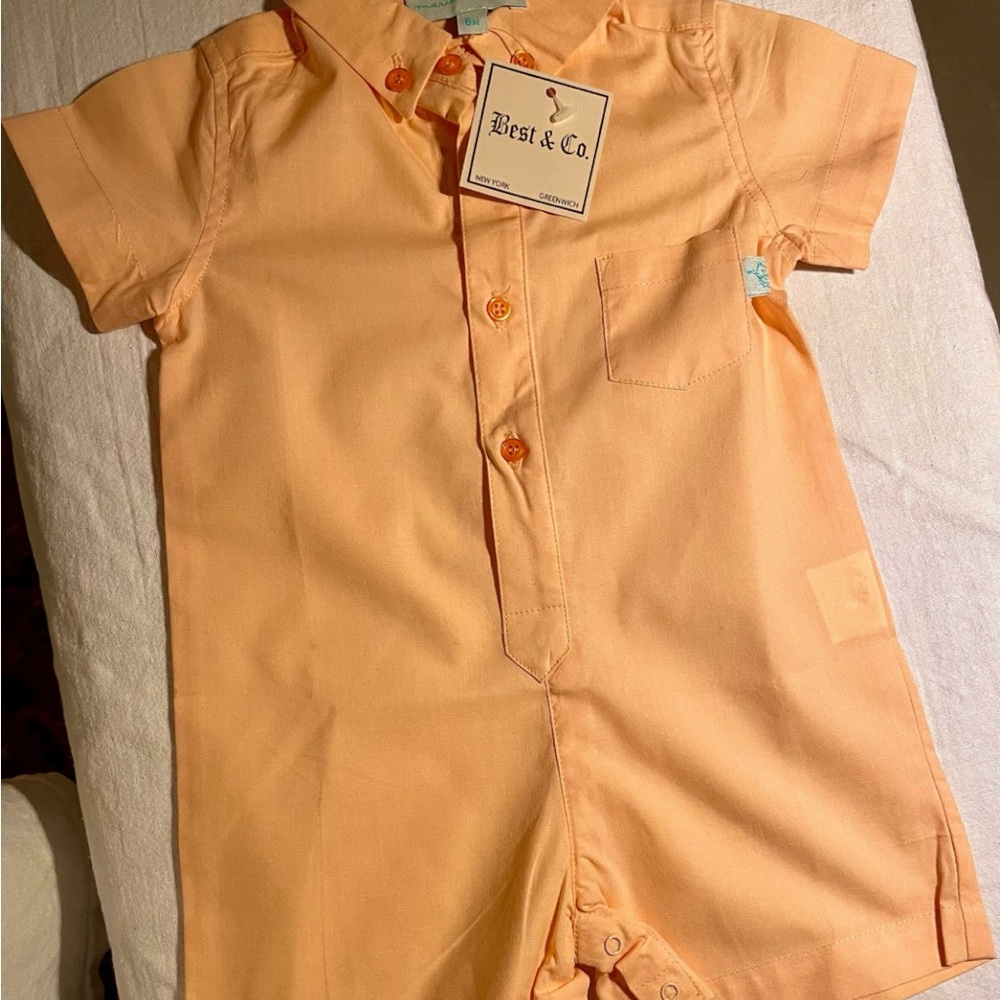 Best & Co  Apricot Button-Up Romper